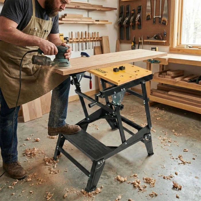 Workpro Wp289027 100kg 6 Kademe Ayarlanabilir Profesyonel Katlanabilir Çalışma Tezgâhı