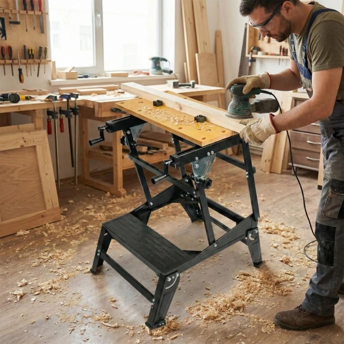 Workpro Wp289027 100kg 6 Kademe Ayarlanabilir Profesyonel Katlanabilir Çalışma Tezgâhı