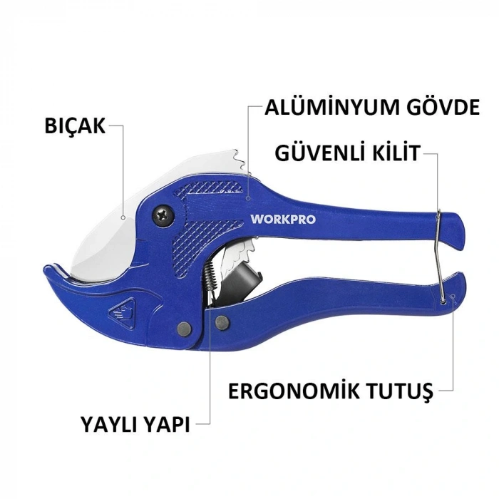 Workpro Wp301002 42mm Profesyonel Pprc Plastik Boru Kesme Makası