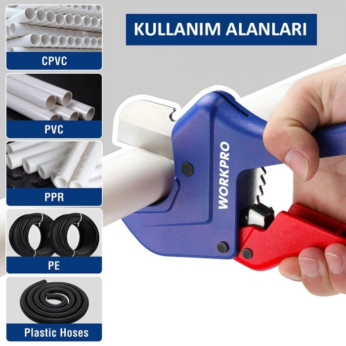 Workpro Wp301006 42mm Profesyonel Pprc Plastik Boru Kesme Makası