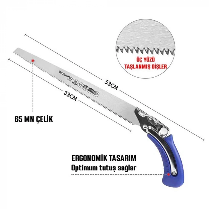 Workpro Wp333008 325mm 8tpı Profesyonel Ağaç Budama Testeresi
