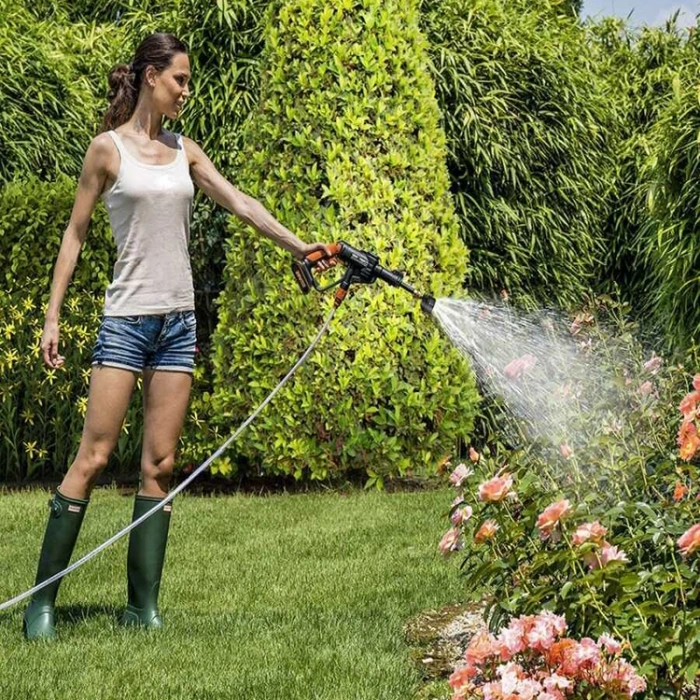 Worx WG620E 2 20Volt 2.0Ah. Li-Ion 24 Bar Basınçlı Yıkama Tabancası + 4 Parça Yıkama Seti