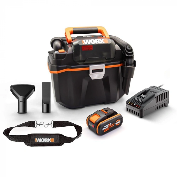 Worx Wx031 20volt 4.0ah. 200w/16kpa Li-ion Kömürsüz Flexi Esnek Hortumlu Profesyonel Şarjlı Islak/kuru Süpürge & Üfleme