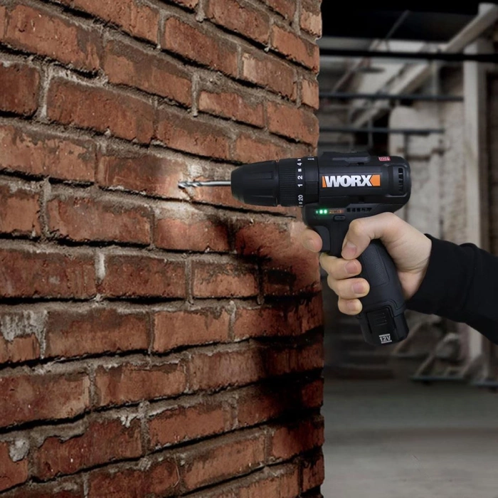 Worx Wx121 12volt/2.0ah Li-ion Çift Akülü Kömürsüz Profesyonel Şarjlı Darbeli Matkap + 5 Parça Aksesuar
