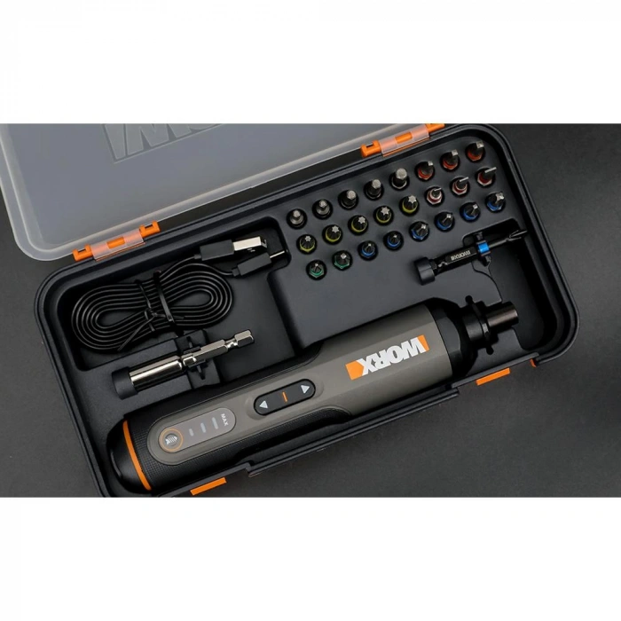 Worx Wx240 4volt/1.5ah. Li-ion Akıllı Şarjlı Tornavida + 26 Adet Bits Uç