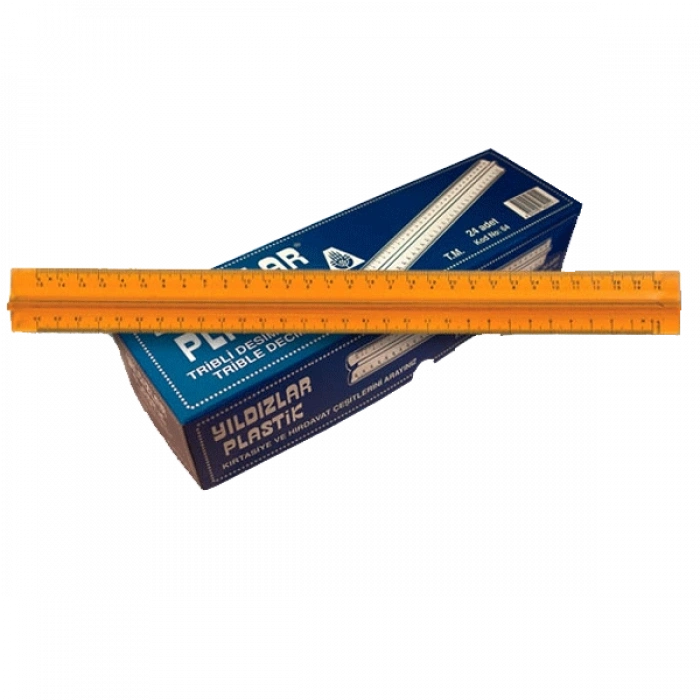 Yıldızlar Standart Cetvel Plastik Tribli Desimetre 30 Cm 64