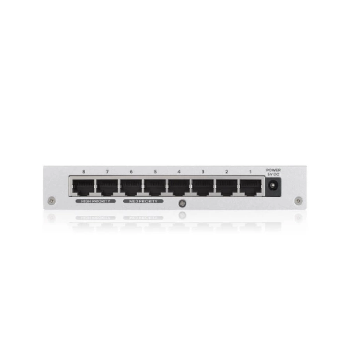 ZyXEL GS-108B V3, 8 Port, GigaBit, Yönetilemez, Metal Kasa, Masaüstü Switch