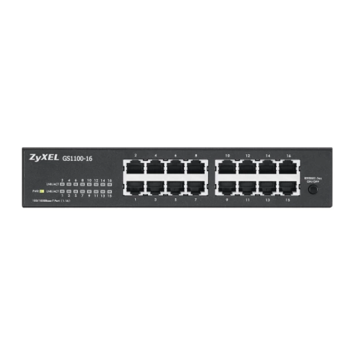 ZyXEL GS1100-16 V3, 16 Port, GigaBit, Yönetilemez, Masaüstü Switch