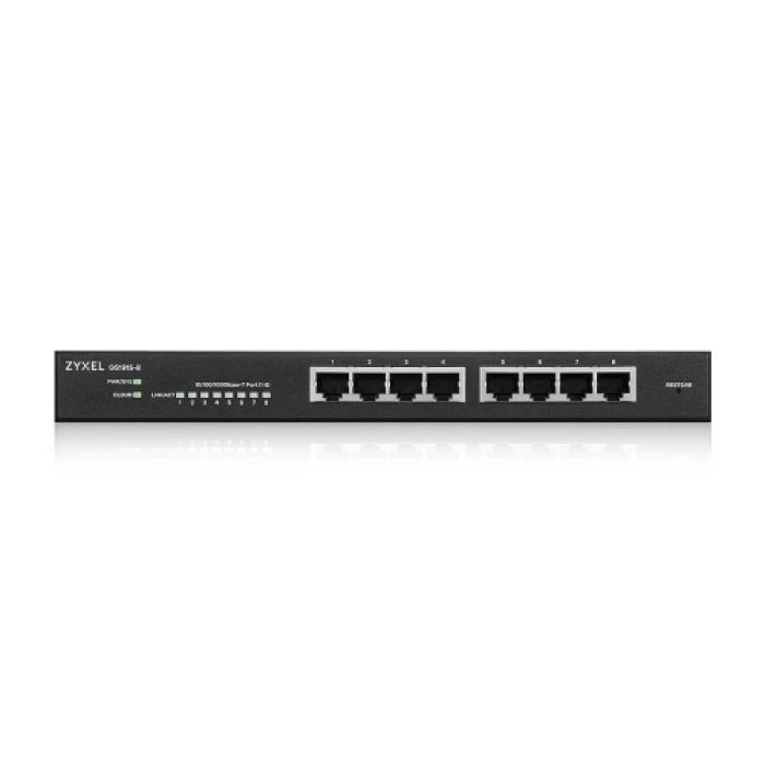 ZyXEL GS1915-8, 8 Port, GigaBit, Yönetilebilir, Masaüstü Akıllı Switch