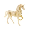 3D Ahşap Puzzle Boynuzlu At JP257 30 parça