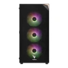 Vento Vg4200s Mid Tower, 750w 80+ Siyah, Temperli Cam, Rgb, Atx Gamıng Kasa