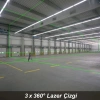 Kobb Kbl34gtp 40 Metre Profesyonel Li-ion Şarjlı 3x360⁰ Otomatik Hizalamalı Yeşil Çapraz Çizgi Lazer Distomat+tripod