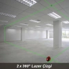 Kobb Kbl34gtp 40 Metre Profesyonel Li-ion Şarjlı 3x360⁰ Otomatik Hizalamalı Yeşil Çapraz Çizgi Lazer Distomat+tripod