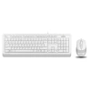A4 TECH F1010, Beyaz, FSTYLER, USB Kablolu, Türkçe Q, M.Medya Klavye Mouse Set