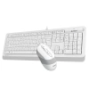 A4 TECH F1010, Beyaz, FSTYLER, USB Kablolu, Türkçe Q, M.Medya Klavye Mouse Set