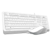 A4 TECH F1010, Beyaz, FSTYLER, USB Kablolu, Türkçe Q, M.Medya Klavye Mouse Set