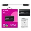 Adata 2000gb Sd810 Siyah Taşınabilir Usb 3.2 Gen2  X2 Type-c Ssd Harici Disk