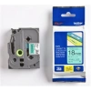 Brother Tze-741 18 Mm Yeşil Üzeri Siyah Laminasyonlu Etiket