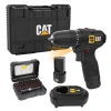 Cat Dx1160 12volt/2.0ah Li-ion Çift Akülü Kömürsüz Profesyonel Şarjlı Darbeli Matkap + Da01901 32 Parça Aksesuar Seti
