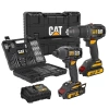 Cat Dxk201 18volt/2.0ah Li-ion Çift Akülü Kömürsüz Profesyonel Şarjlı Darbeli Matkap + Dx7030 + Da01903 Kombo Set