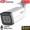 DAHUA IPC-HFW2841T-AS-0360B 8Mpix,  3,6mm Sabit Lens, H265+, 80Mt Gece Görüşü, Dahili Mikrofon, Starlight, IP67,  PoE Bullet IP Kamera