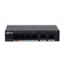 DAHUA PFS3006-4GT-60-V2, 4 Port, Gigabit, PoE 60W, 2 Port Uplink, Yönetilemez, Masaüstü Switch