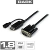 Dark Dk Hd Ahdmıxvgal180 1.8m Hdmı - Vga Güç Destekli Kablo