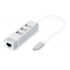 Digitus Da-70253 Usb Type-c™ 3-port Hub + Fast Ethernet Lan Adapter