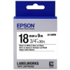 Epson Lk-5wbn Standart Beyaz Üzeri Siyah 18mm 9metre Etiket