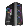 Everest Flat Mesh 4-12cm Rgb Fan Tempered Camlı Atx Mid-t Gaming Oyuncu Kasası