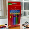 Faber-castell Kuru Boya Jumbo Tam Boy Üçgen Beyaz 12 Renk 5173 116616