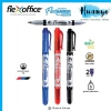Flexoffice Permanent Marker Çift Taraflı Mavi Mürekkep 12 Lİ FO-PM07