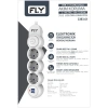 Fly 3393-01, 3 Soket, 2 Usb, Akım Korumalı Priz, 2.1a, Anahtarlı, 2mt Kablo, (beyaz)