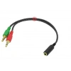 Frisby Fa-6624ac 2x3.5mm Stereo Erkek - 4 Pin 3.5mm Stereo Dişi Y Kablo