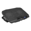 FRISBY FNC-5230ST (2x12,5cm 2x7cm) 4 Fan, 10"-17" Notebook Soğutucu, 5 Kademeli Stand, 3 Farklı Program, Ayarlanabilir Hız, Mavi Ledli (Siyah)