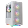 GAMDIAS ATHENA M6 Lite WH, 850W, 80+ Bronze, Tempered Glass, Mesh, ARGB, ATX, White Edition, GAMING KASA