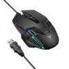 GAMDIAS AURA GS4, Çok Renkli Aydınlatma,  USB Kablolu, 6 Tuşlu, Gaming Mouse, 3.600 DPI, Siyah