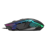 GAMDIAS AURA GS4, Çok Renkli Aydınlatma,  USB Kablolu, 6 Tuşlu, Gaming Mouse, 3.600 DPI, Siyah