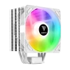 GAMDIAS BOREAS E1-410 WH, White Edition, 120mm, CPU Kule Tipi Hava Soğutma, Doğrudan Temas Teknolojisine Sahip 4 adet Gelişmiş Bakır Isı Borusu (AMD AM4-AM5 ve INTEL Tüm işlemciler ile uyumlu)