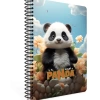 Gıpta Spiralli Karton Kapak Defter Panda A4 80 Kareli