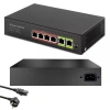 Hadron HDX1440 AI PoE Switch 4 Port 2 Uplink 45W Siyah