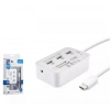 Hadron Hdx7029 Type-c Hub Combo 3-usb3.0 + Ms + Sd + M2 + Tf 20cm 7ın1 Beyaz