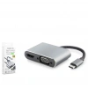 Hadron Hdx7839 Type-c To Hub Hdtv 4k 30hz + Type-c + Usb + Vga 4ın1 Gri