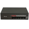HILOOK NS-0106MP-35(B), 4 Port, Megabit, PoE 35W, 2 Port Megabit Uplink, Yönetilemez, Masaüstü Switch