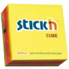 Hopax Stıckn Yapışkanlı Not Kağıdı Küp Fosforlu 400 Yp 76x76 5 Renk 21012