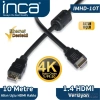 Inca Imhd-10t 10mt Örgülü 4k 1,4 V 3d Altın Uçlu Hdmı Kablo 2160p Görüntü Kalitesi Parazit Korumas