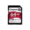 Kingston Sdr2-64gb Canvas React Plus Sdxc Uhs-ıı 300r-260w U3 V90 For Full Hd-4k-8k Hafıza Kartı