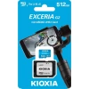 Kıoxıa 512gb Exceriag2, Lmexl512gg2 U1 V30 4k,  Cl10, 100mb/s, Microsd Kart Bellek (sd Adaptörlü)