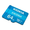 KIOXIA 64GB Exceria, LMEX1L064GG2, UHS-1, CL10, 100Mb/s, MicroSD Kart Bellek (SD Adaptörlü)