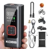 Kobb Kb426 12v / Şarjlı Li-ion 150 Psı Dijital Göstergeli Akıllı Lastik Şişirme Pompası+ Powerbank + Sos + Led Lamba